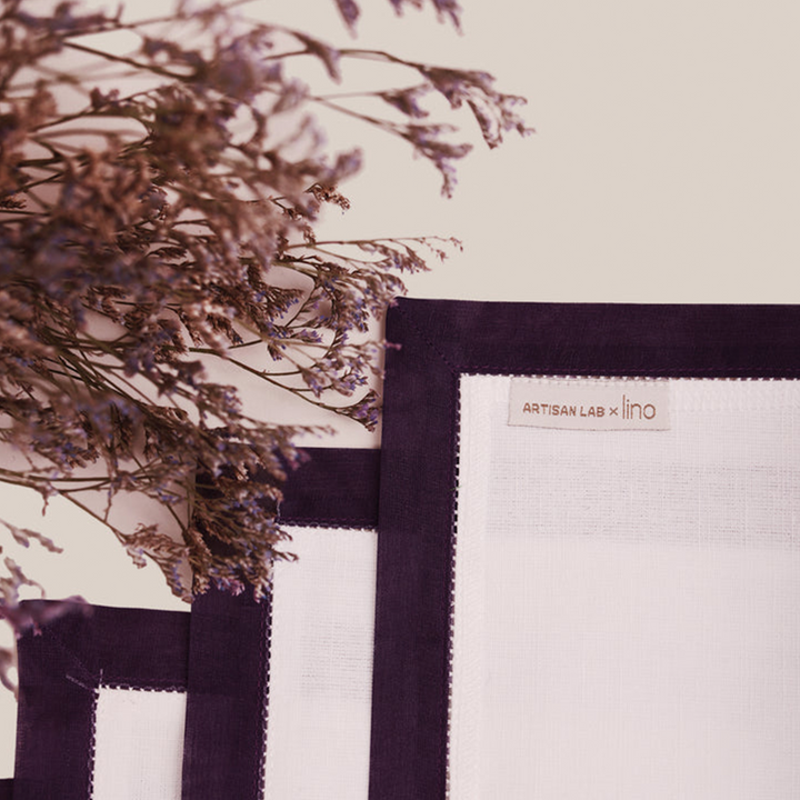 Purple Organdi Cocktail Napkin | Table Linen