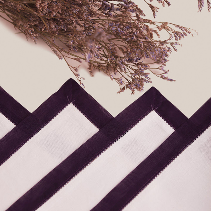 Purple Organdi Cocktail Napkin | Table Linen