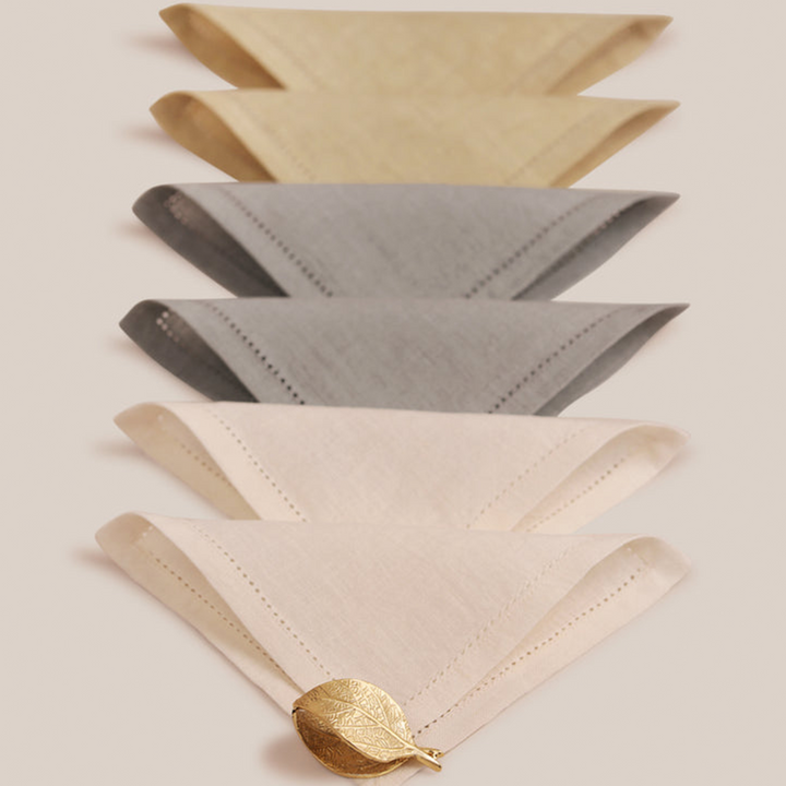 Grey Lino Cocktail Napkin | Table Linen