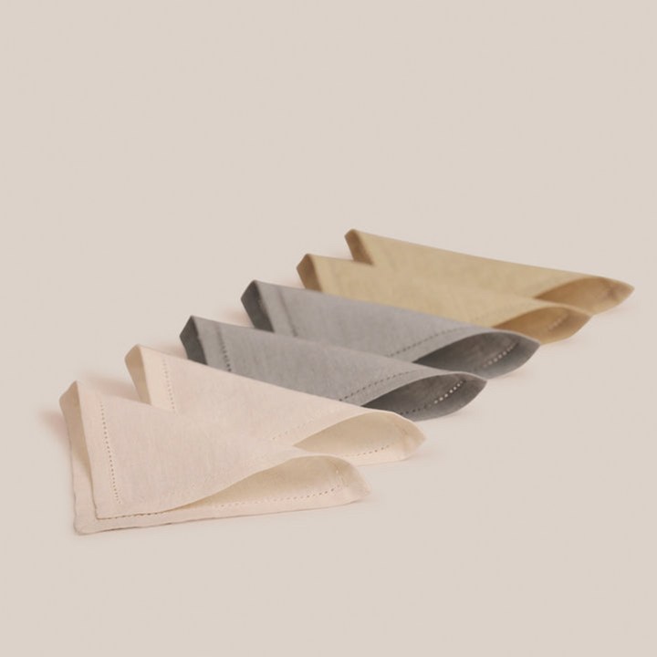 Grey Lino Cocktail Napkin | Table Linen