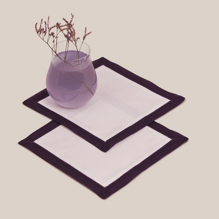 Purple Organdi Cocktail Napkin | Table Linen