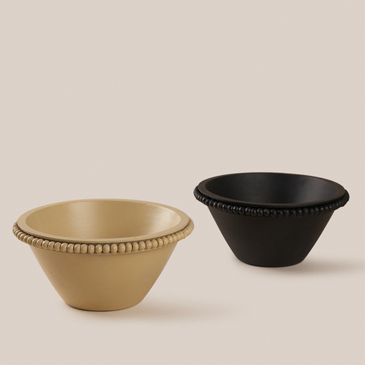 Perola Wooden Bowl- Beige | 32*11.5 CM