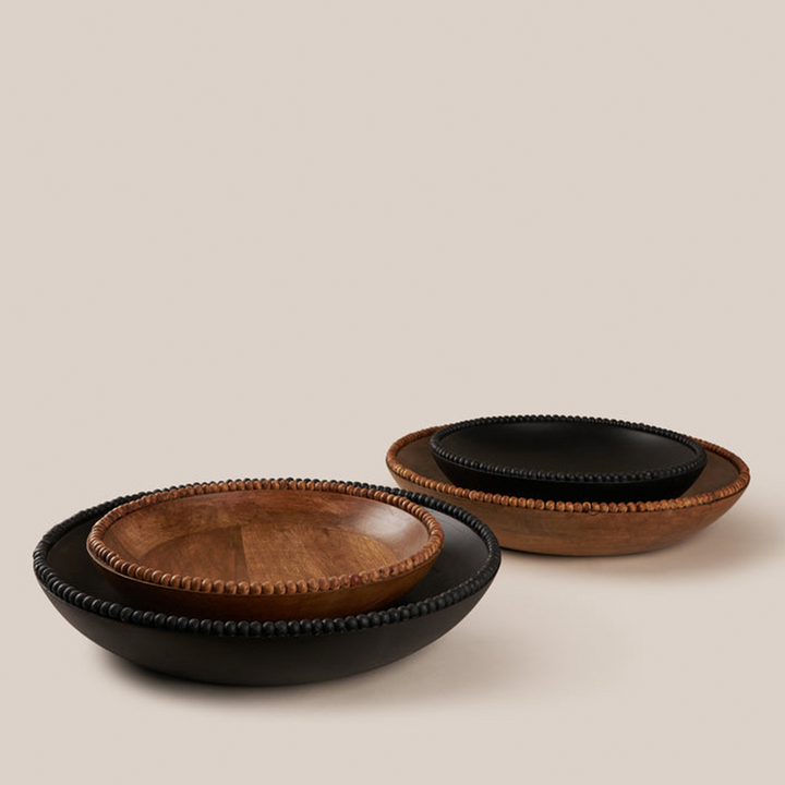 Perola Decor Bowl- Black | 35*8 CM