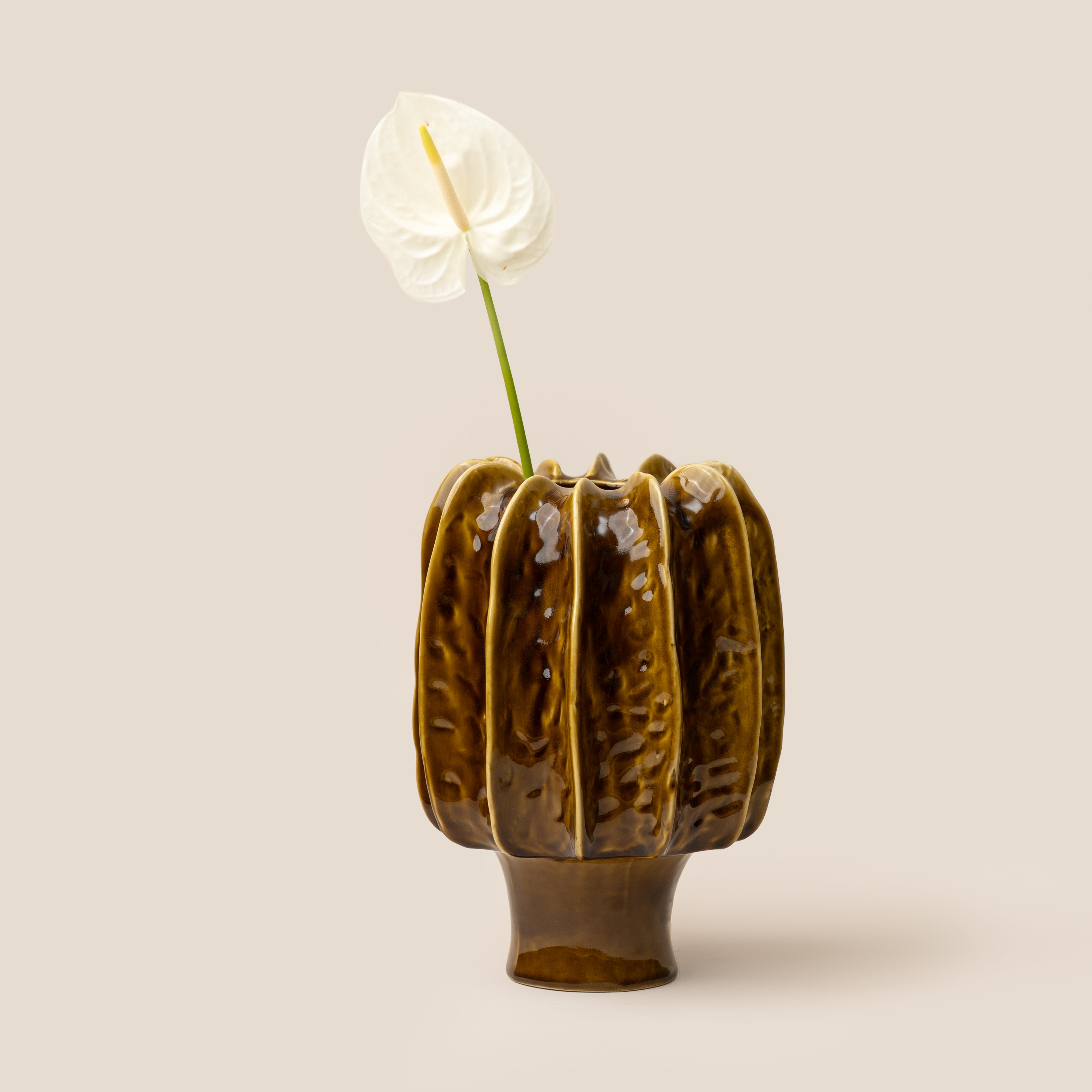Vase Gaia White Tall 15x20cm - Papaya main image 1