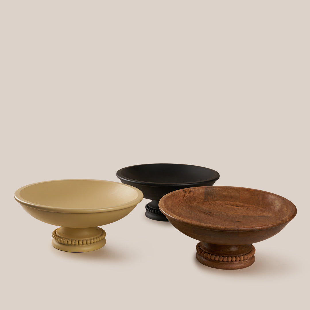 Perola Pedestal Bowl- Black | Tableware