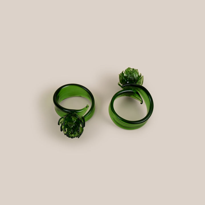 Artichoke Napkin Rings (Green) | Tableware