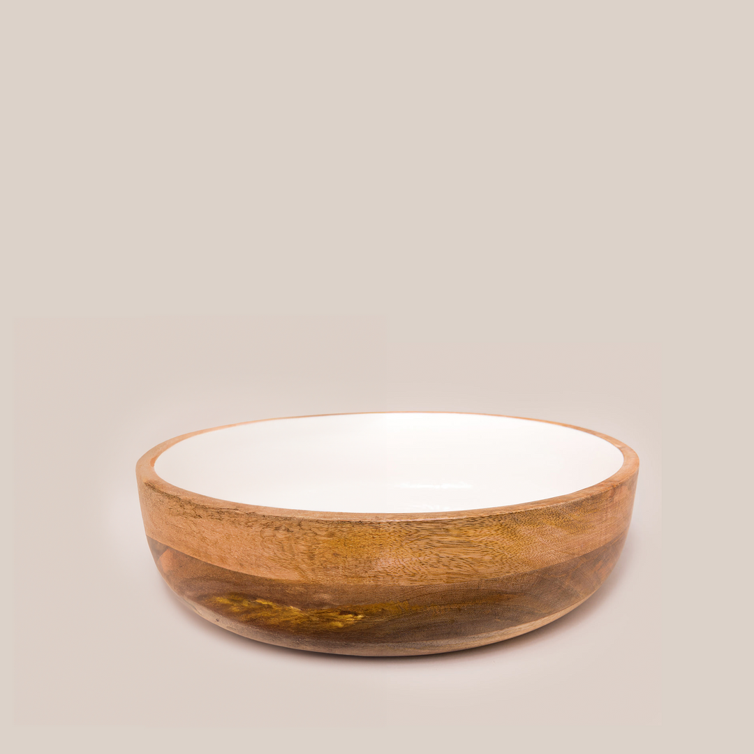 Madera Half Bowl - White