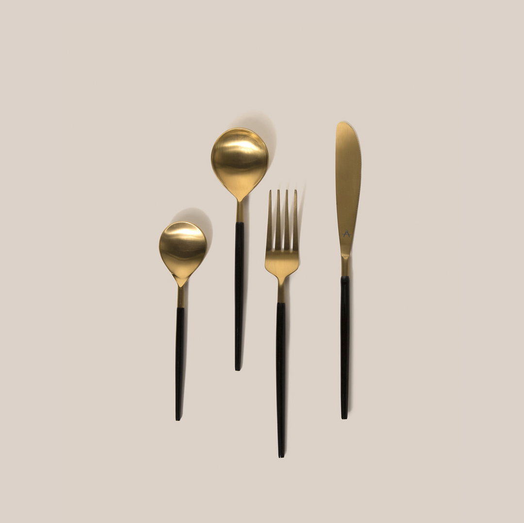 Black Grazia Flatware With Enamel | Tableware