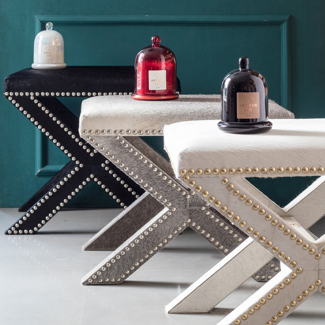 White Hairon Cross Stool | Furniture