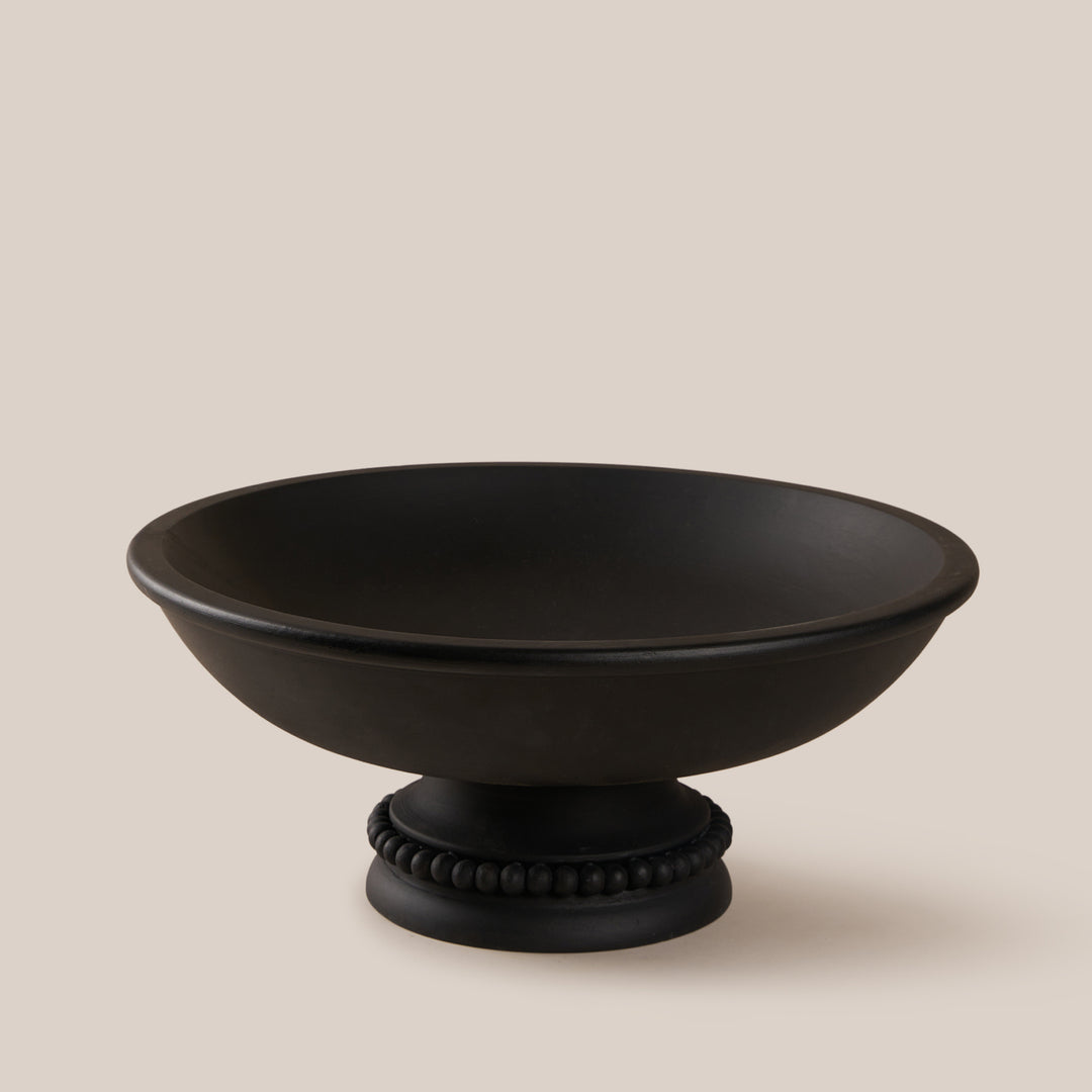 Perola Pedestal Bowl- Black | Tableware