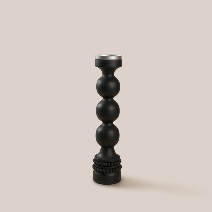 Perola Candle Stand - Black | 27*9.5 cm