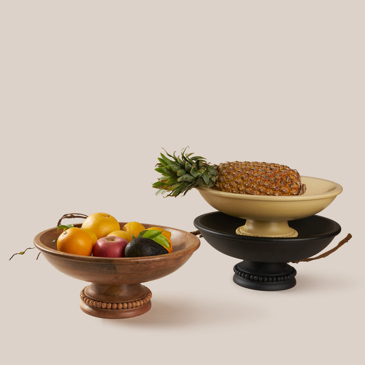 Perola Pedestal Bowl- Natural | Tableware