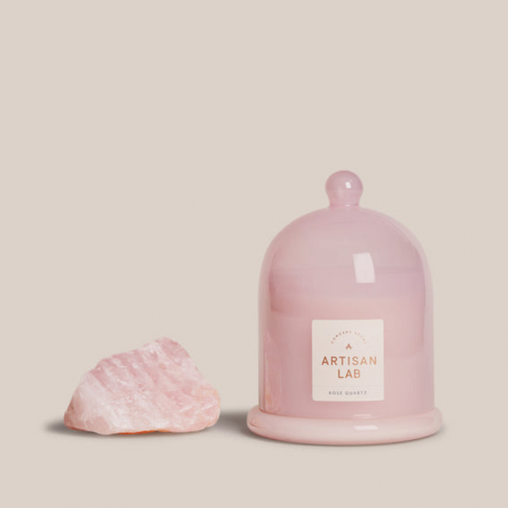 Rose Quartz Candle | Fragrance Crystal Candles | 11 x 16 cm