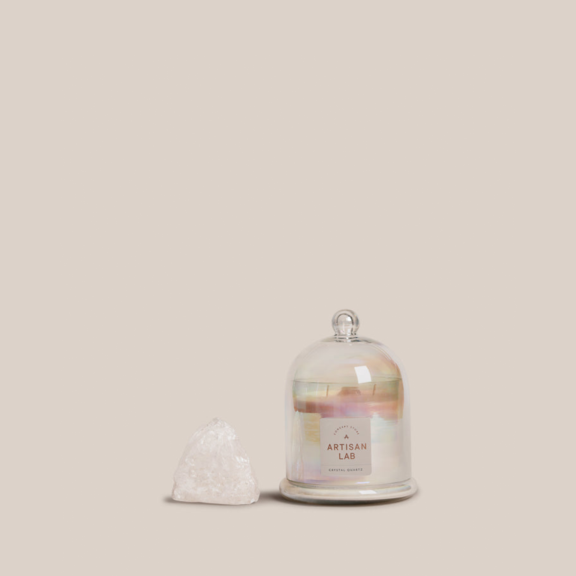 Crystal Quartz Candle | Fragrance Crystal Candle | 9 x 11 cm