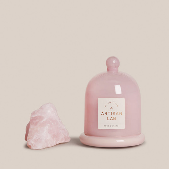 Rose Quartz Candle | Fragrance Crystal Candles | 11 x 16 cm