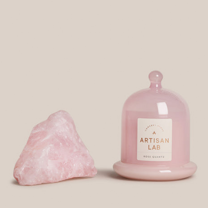 Rose Quartz Candle | Fragrance Crystal Candles | 11 x 16 cm