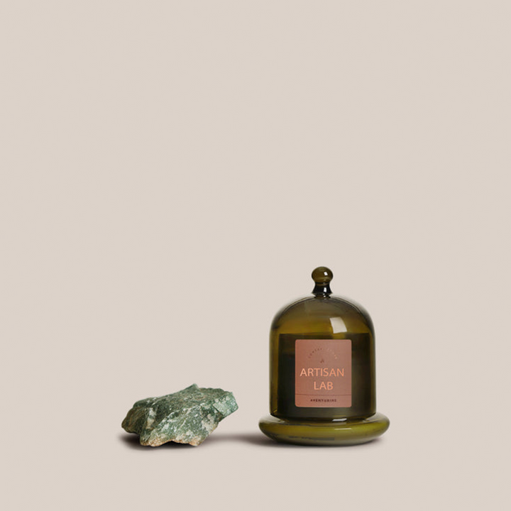 Aventurine Candle | Fragrance Crystal Candle | 11 x 16 cm