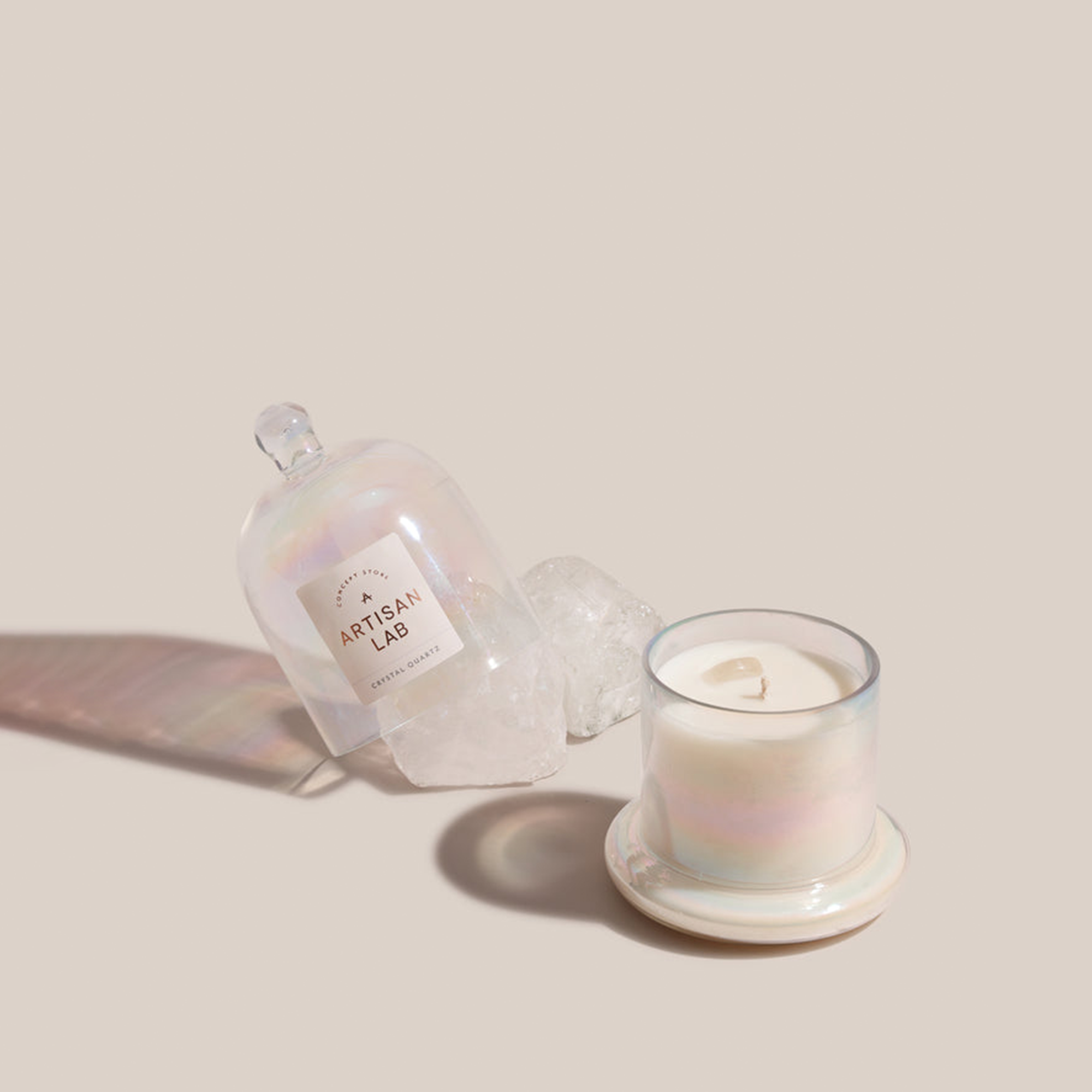 Crystal Quartz Candle | Fragrance Crystal Candle | 11 x 16 cm