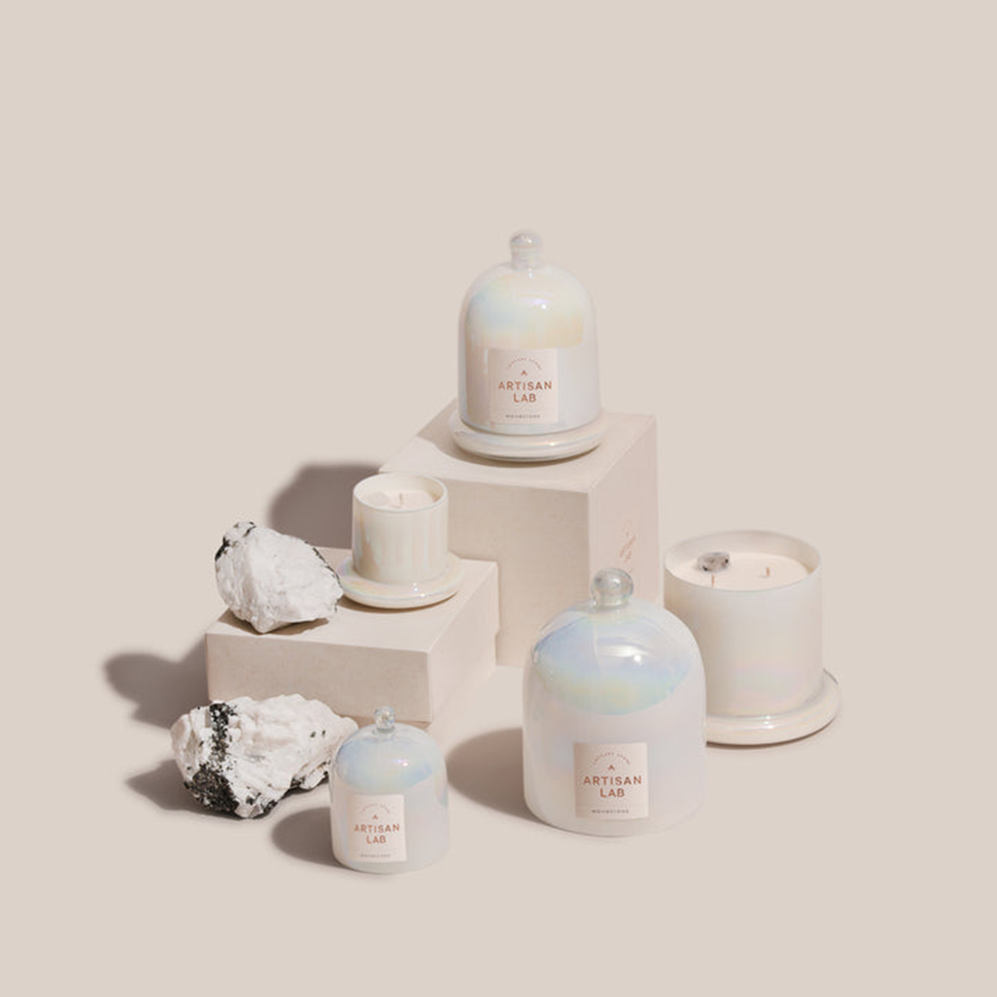 Moonstone Candle | Fragrance Crystal Candles | 13 x 19 cm
