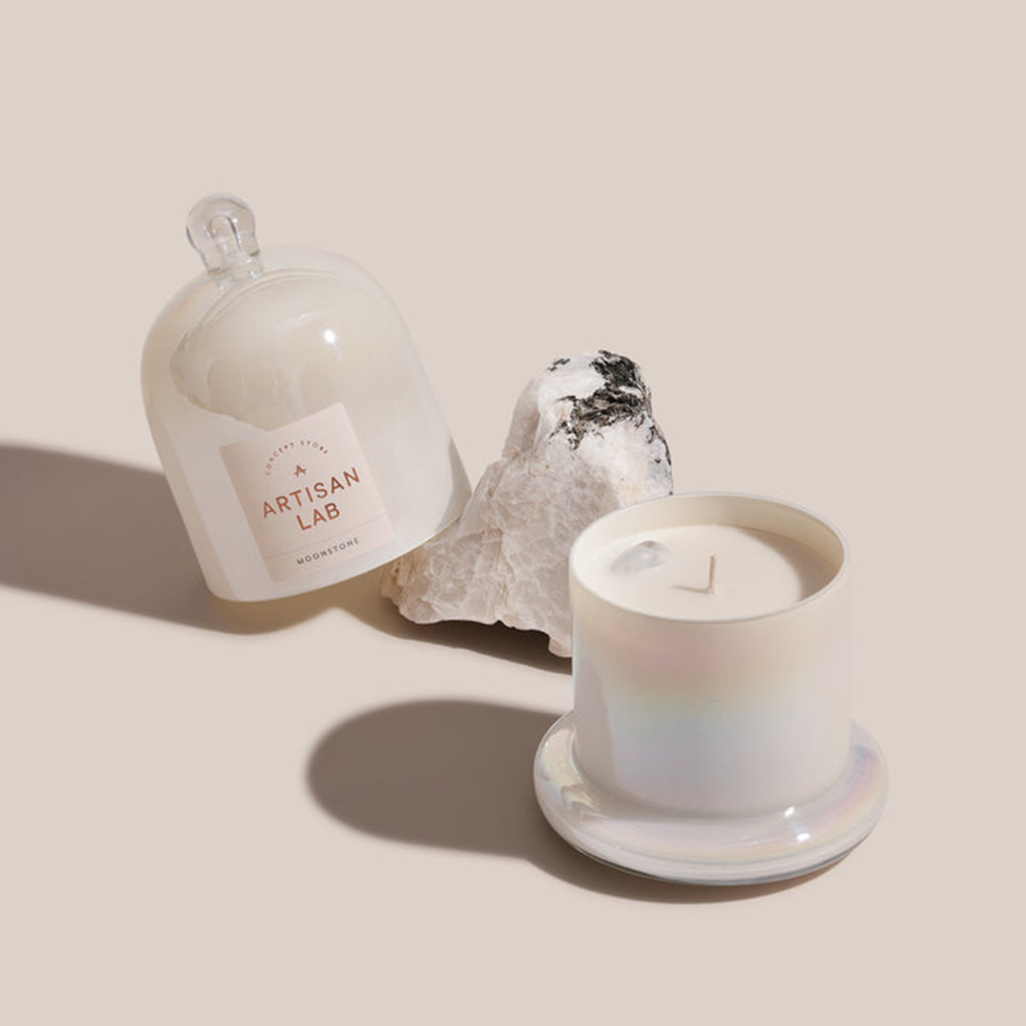 Moonstone Candle | Fragrance Crystal Candles | 11 x 16 cm