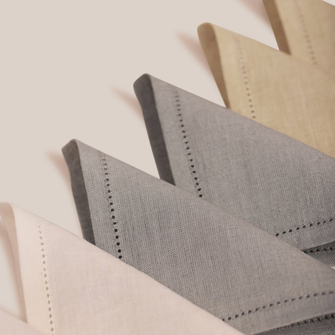 Grey Lino Cocktail Napkin | Table Linen