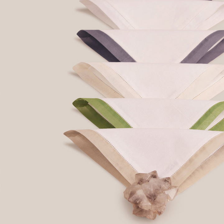Grey Organdi Cocktail Napkin | Table Linen