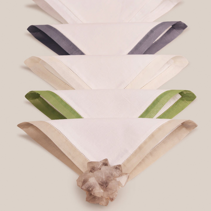 Grey Organdi Cocktail Napkin | Table Linen