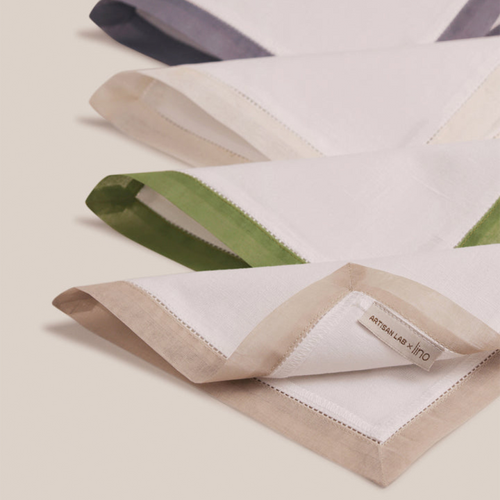 Grey Organdi Cocktail Napkin | Table Linen