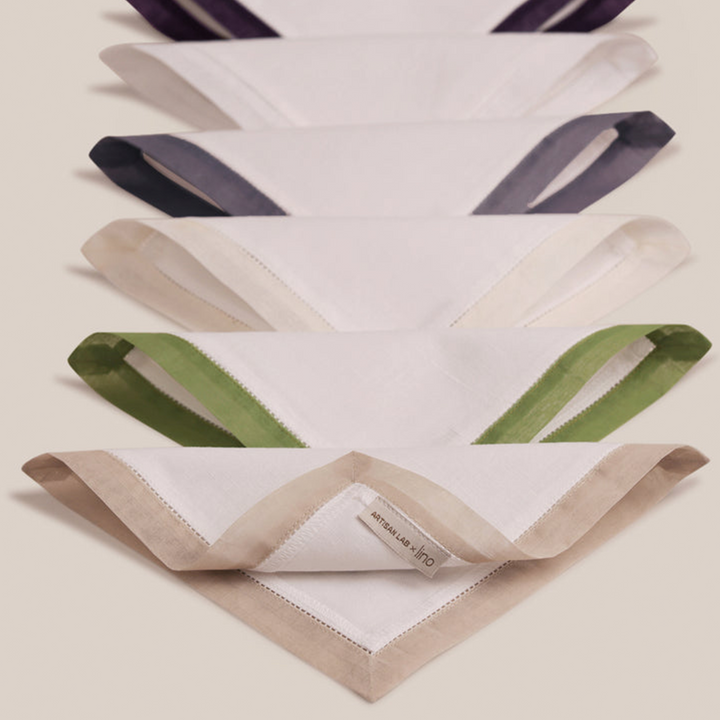 Grey Organdi Cocktail Napkin | Table Linen