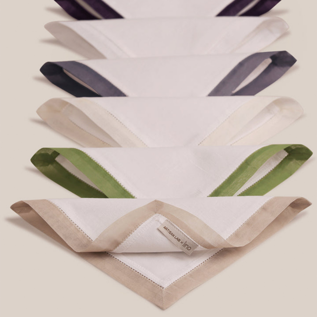 Green Organdi Cocktail Napkin | Table Linen