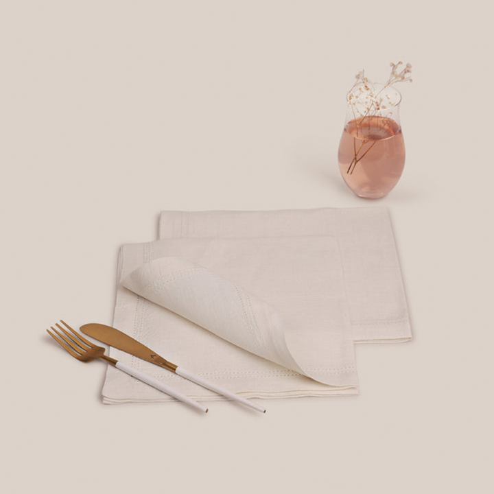 Off White Lino Dinner Napkin | Table Linen