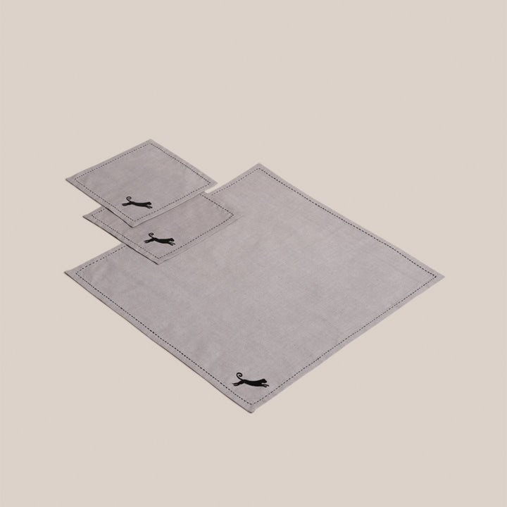 Grey Africana Dinner Napkin | Table Linen