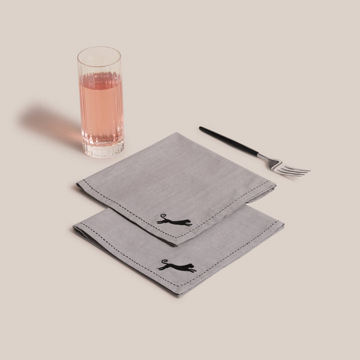 Grey Africana Dinner Napkin | Table Linen