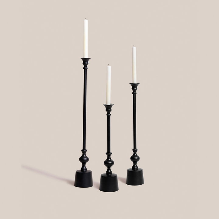 Dawn Taper Candle Holder - Black