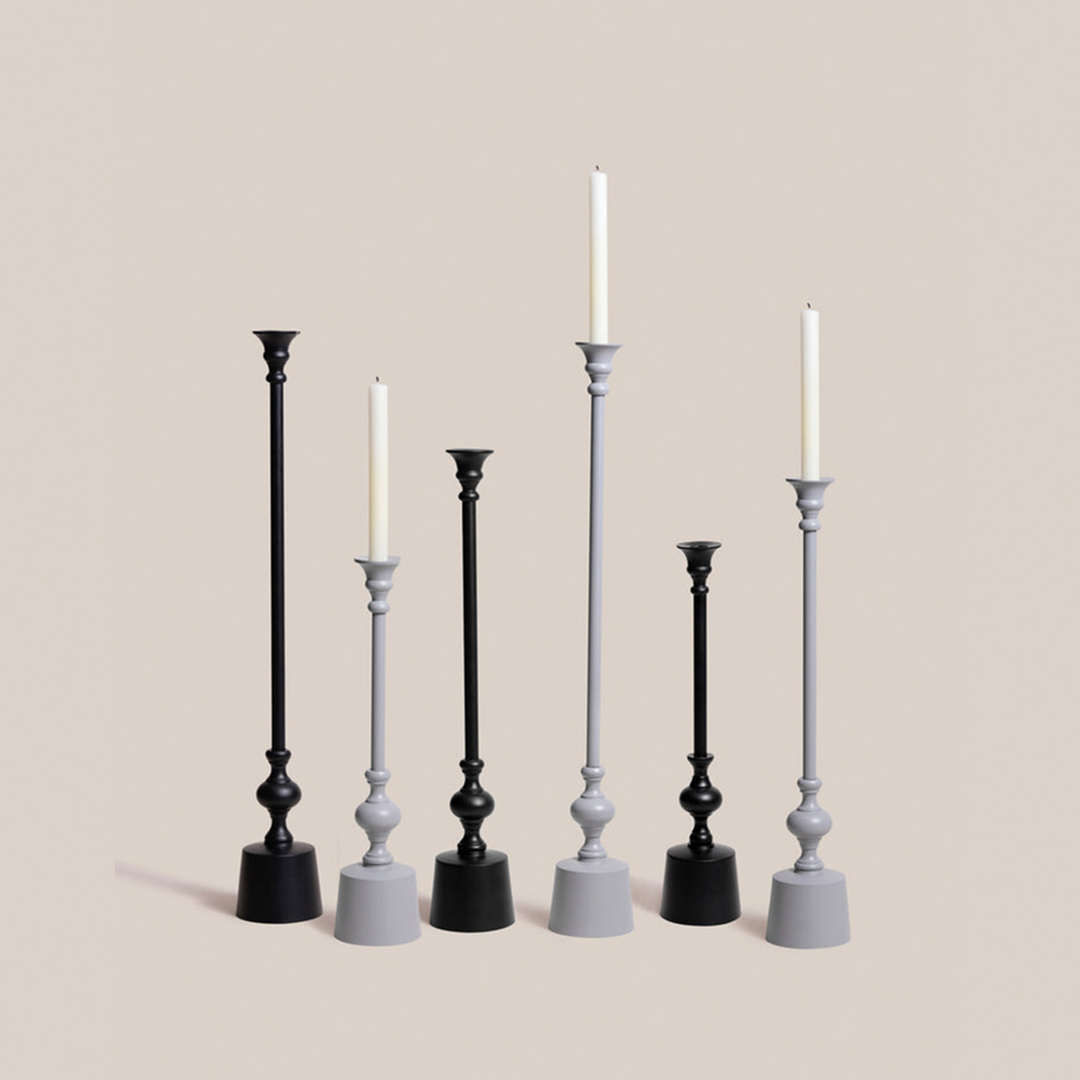 Dawn Taper Candle Holder - Black