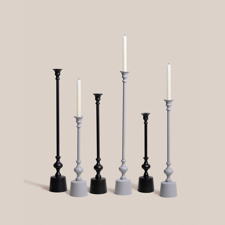 Dawn Taper Candle Holder - Black