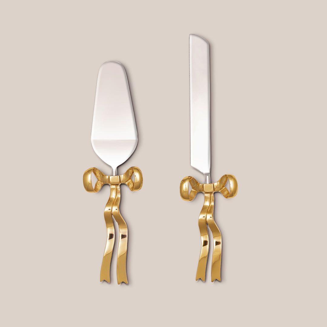 Bow Cake Knife & Server (Set of 2)