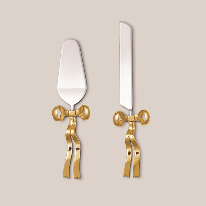 Bow Cake Knife & Server (Set of 2)