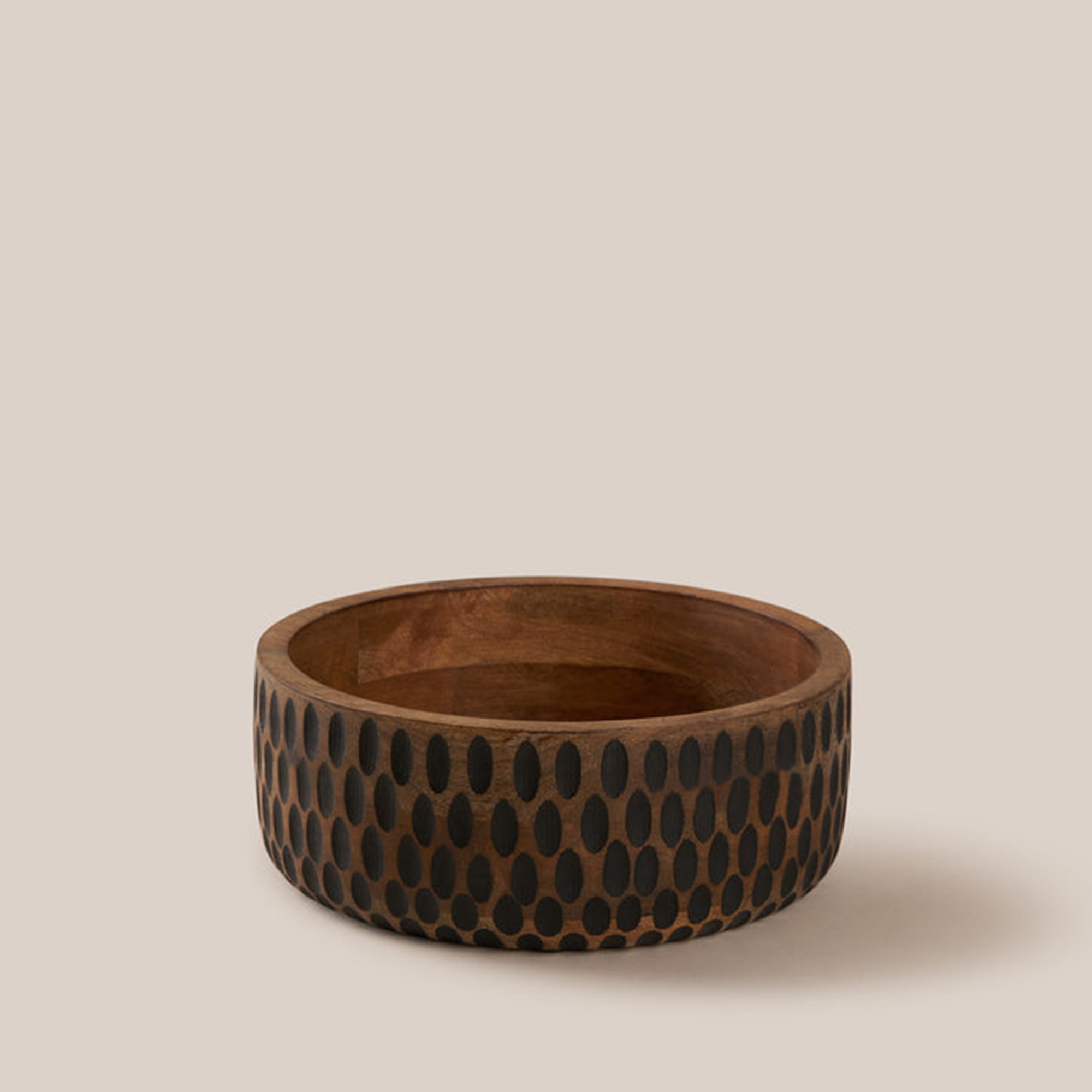 Black Africana Wooden Bowl | Tableware | 26*9.5 CM