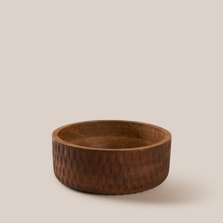 Black Africana Wooden Bowl | Tableware | 26*9.5 CM