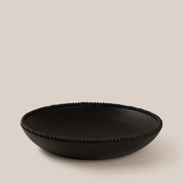 Perola Decor Bowl- Black | 46*9 CM