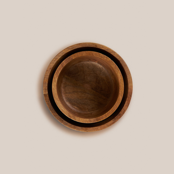 Black Africana Wooden Bowl | Tableware | 26*9.5 CM