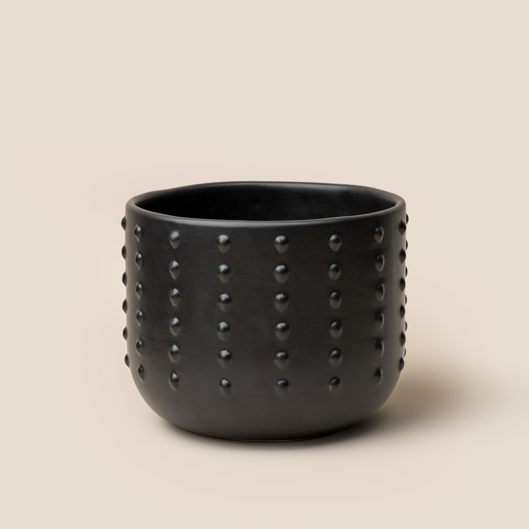 Black GAIA DOTTED PLANTER - L