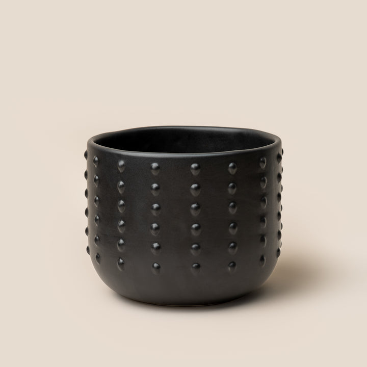Black GAIA DOTTED PLANTER - L