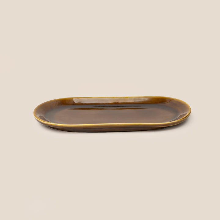 Brown Gaia Oblong Tray | Tableware