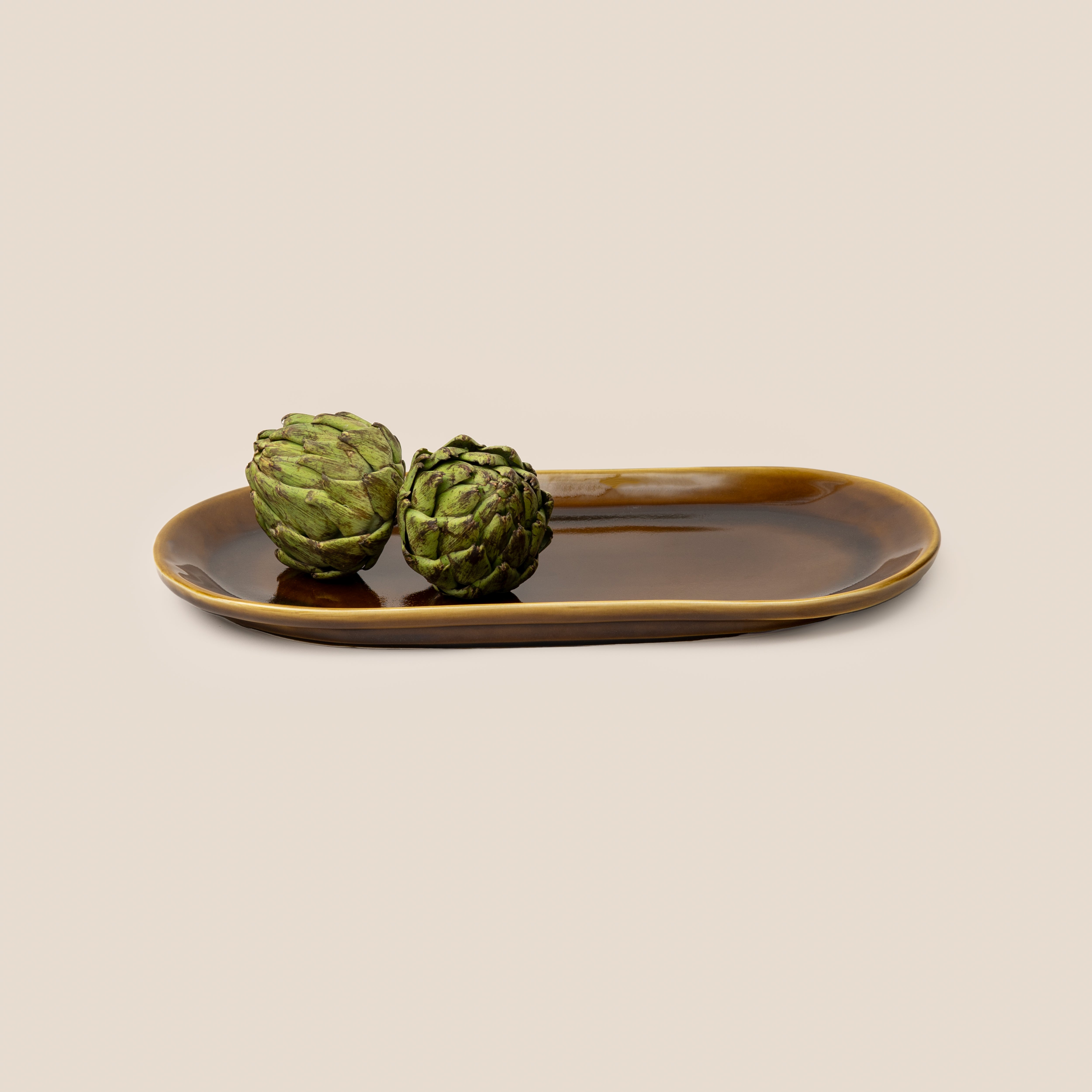 Brown Gaia Oblong Tray | Tableware