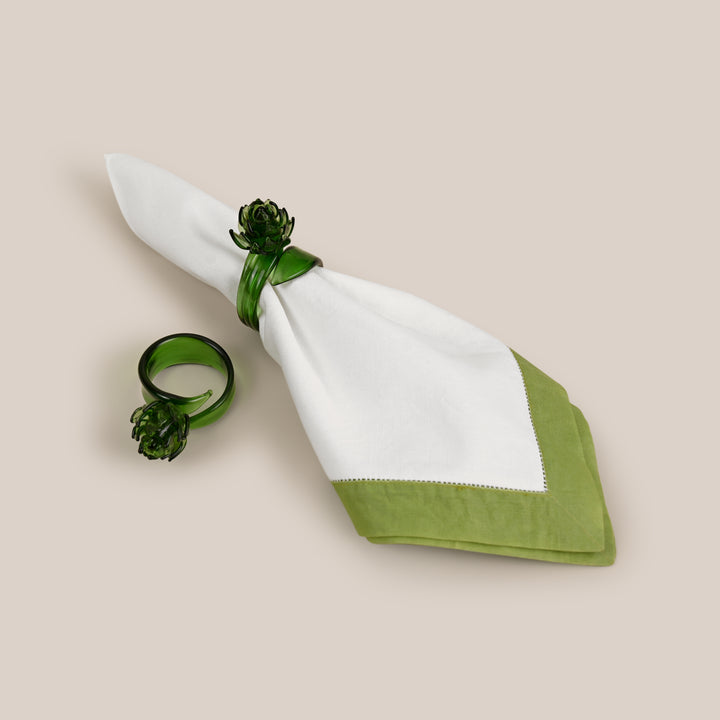 Artichoke Napkin Rings (Green) | Tableware