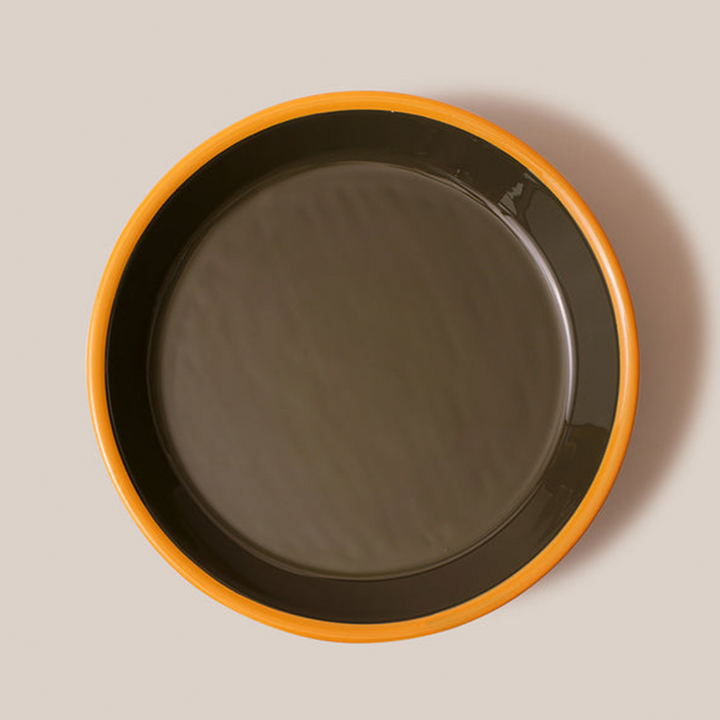 Amari Pedestal Platter Olive Green - L | Tableware