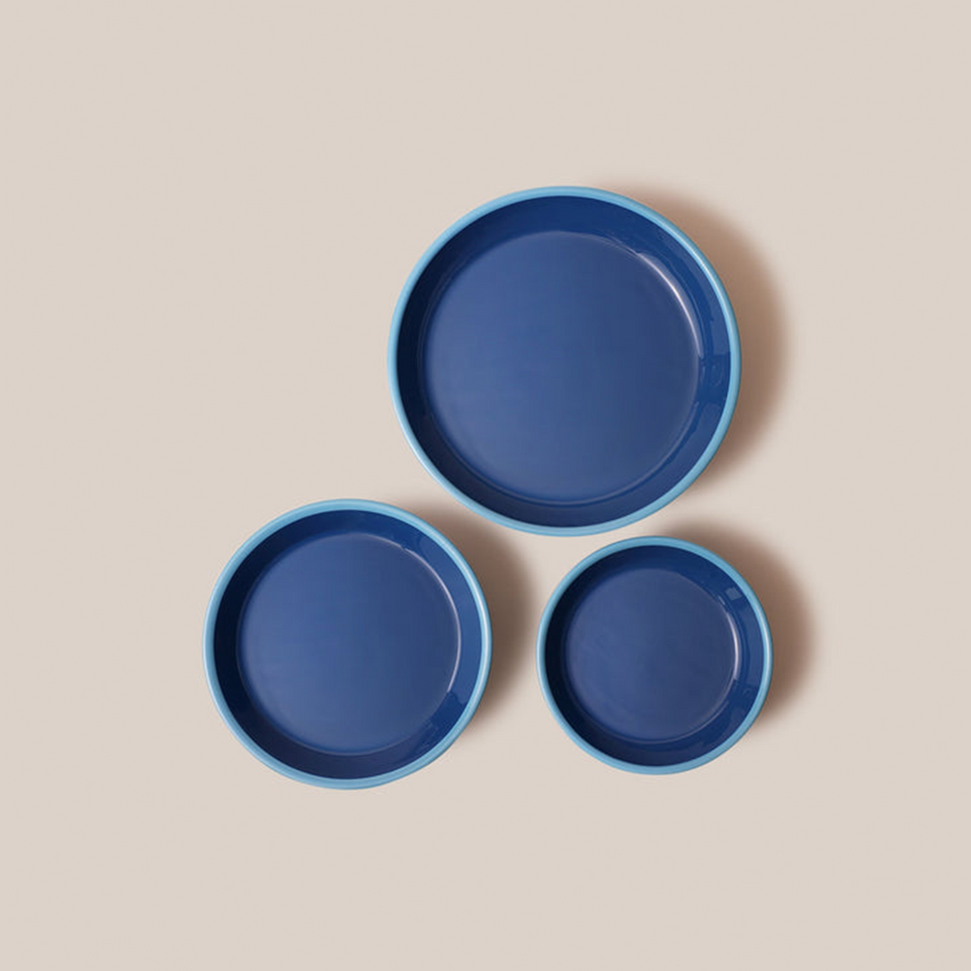 Amari Pedestal Platter Blue - S | Tableware