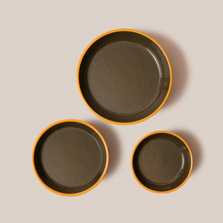Amari Pedestal Platter Olive Green - S | Tableware